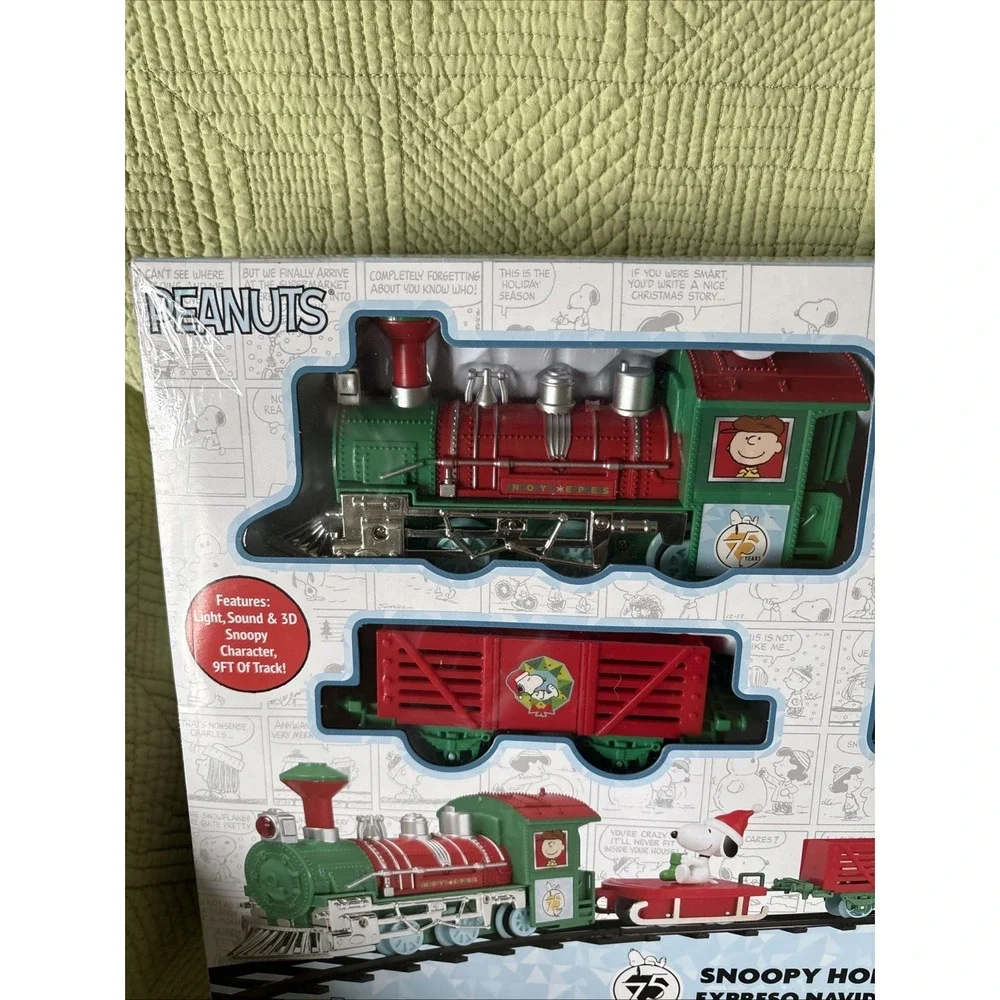 2025 Peanuts Snoopy 75th Anniversary Holiday Express Train W/ Lights & Sound New